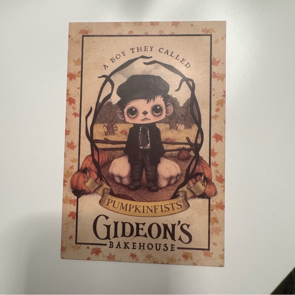 Gideon’s Bakehouse November 2022 Pumpkinfists Menu Card New